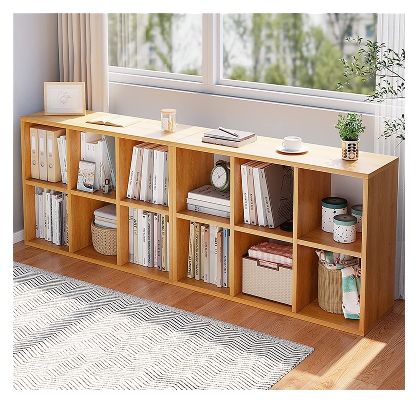 家具・インテリア rady Amazon.com: KIRANDY Bookshelf Rack Floor-to-Ceiling Low Cabinet